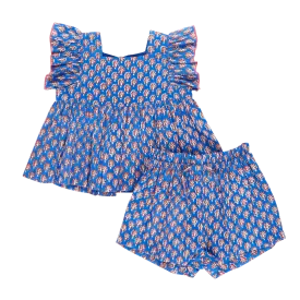 Baby Girl Elsie 2-Piece Set - Blue Lisbon Ditsy