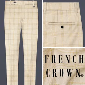 Bizarre Cream Windowpane Pant