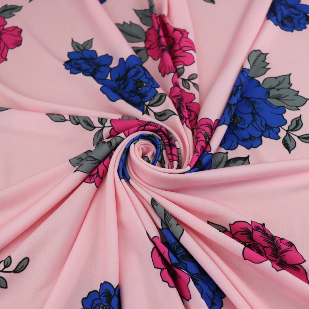 Blossom Floral ITY Silky Fabric