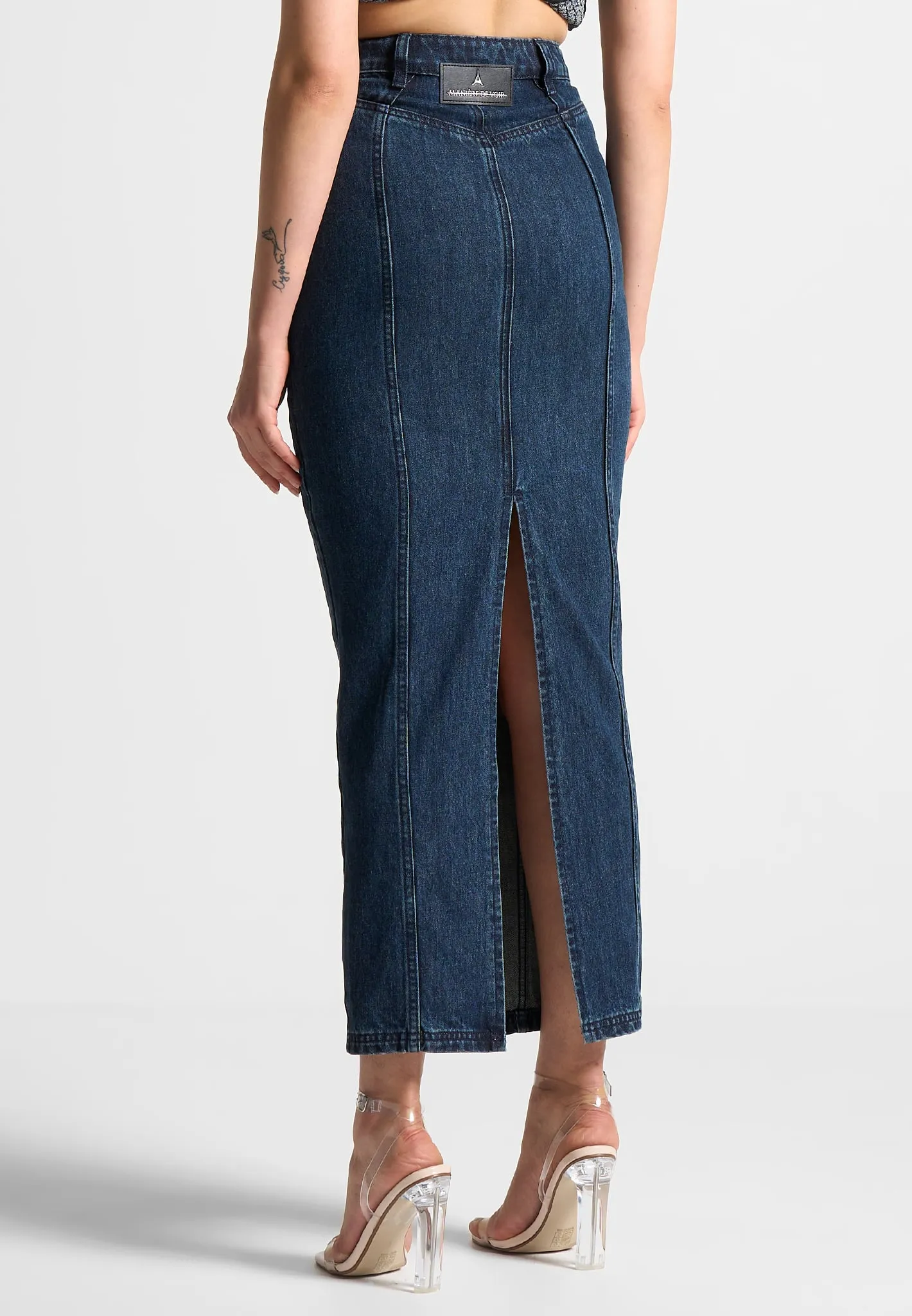 Denim Midaxi Skirt - Indigo