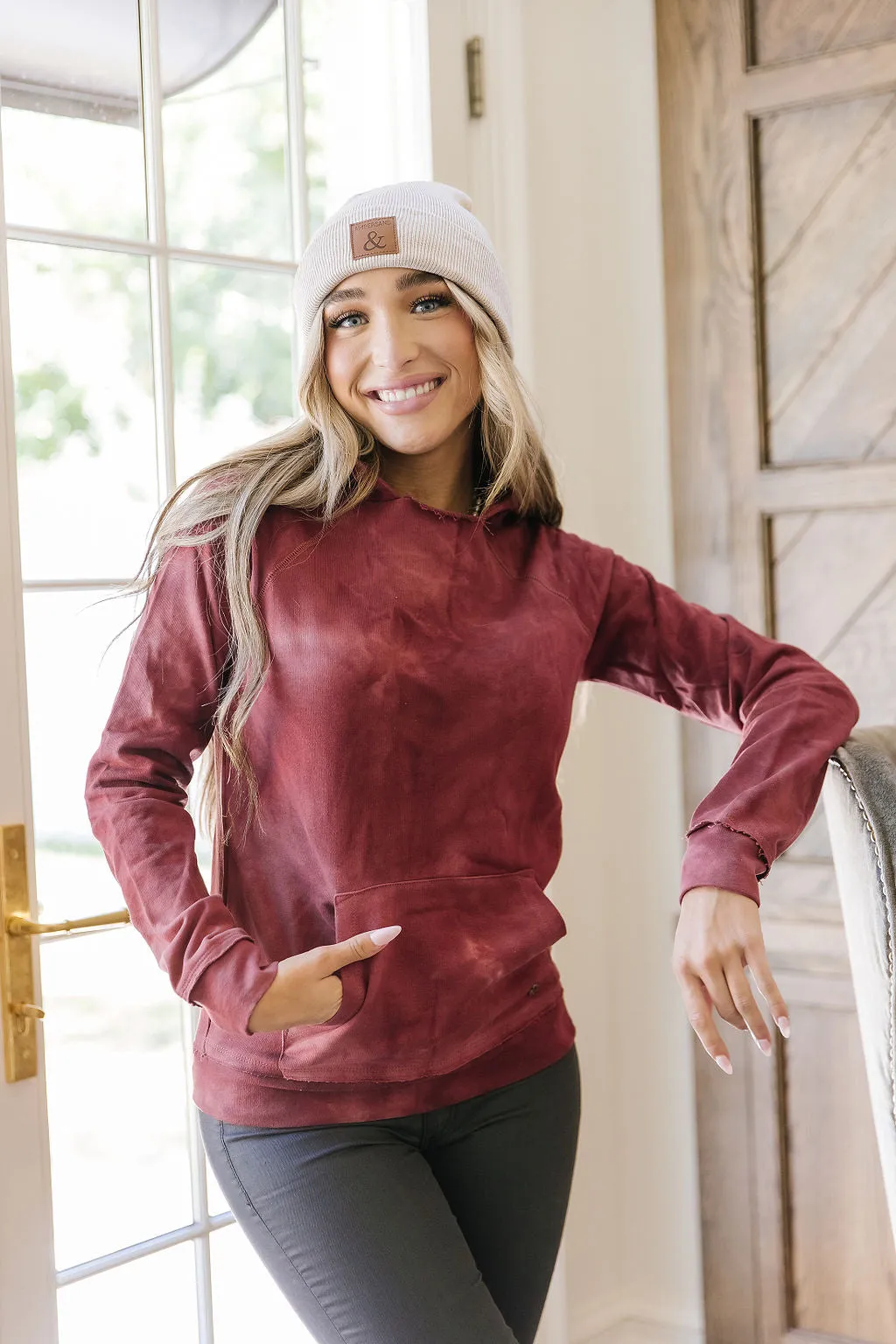 Elevated Sweatshirt Edge- Mixed Berry