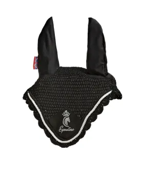 Eqcouture 'Symmetry' Fly Veil / Hood / Ears - CHARCOAL (BLACK)