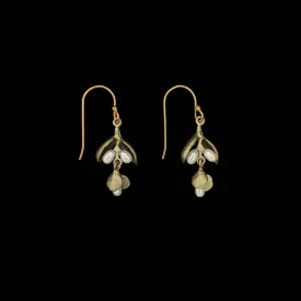 Eucalyptus Seed Earrings - Dainty Wire