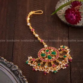 Gold Plated Bridal Tikka - 0756