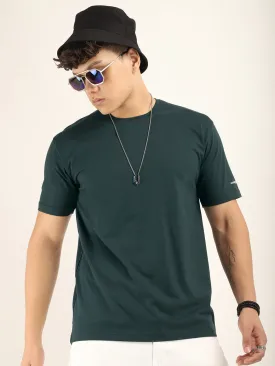 Green Cotton Slim Fit T-Shirt