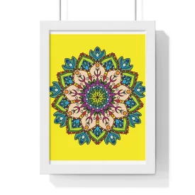 Handmade Mandala Art Vertical Framed Poster - Mindfulness & Yoga