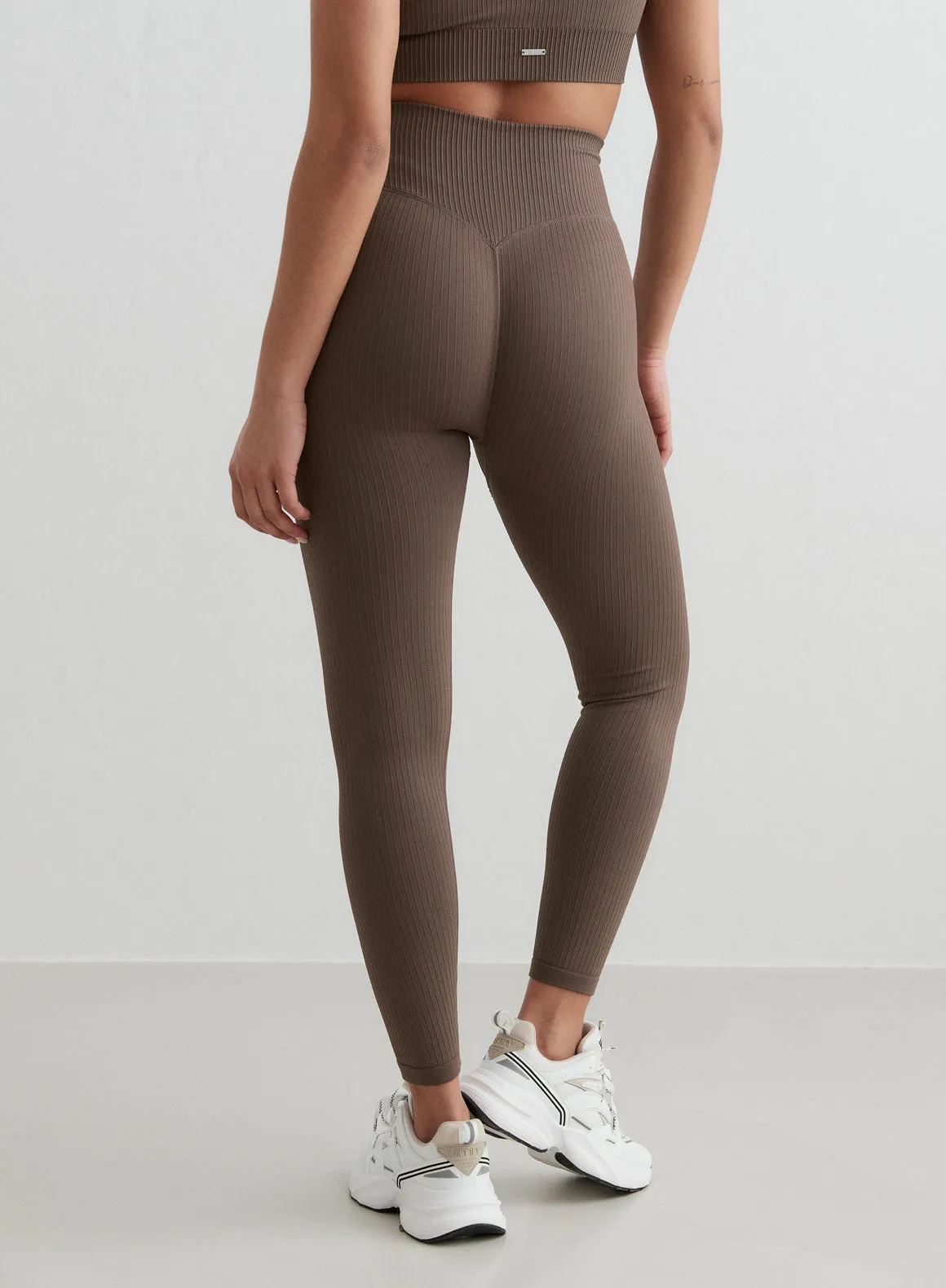 Macchiato Ribbed Seamless Tights