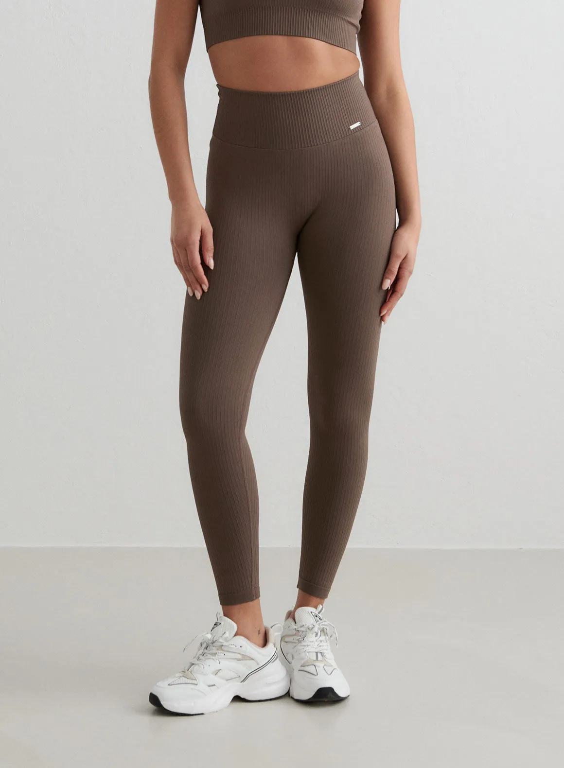 Macchiato Ribbed Seamless Tights