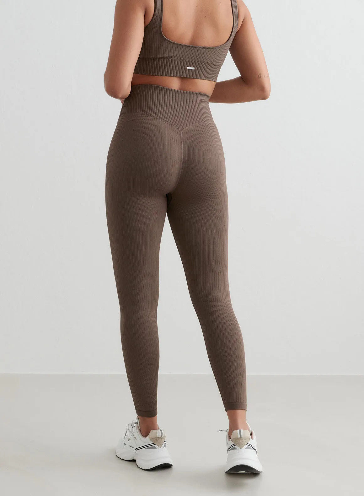 Macchiato Ribbed Seamless Tights