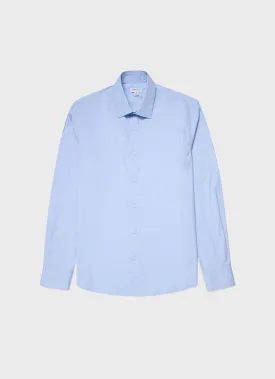 Men's Cotton Stretch Shirt in Light Blue