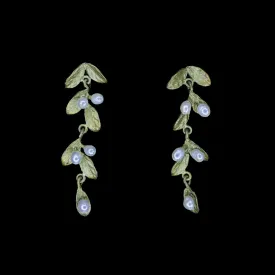 Petite Leaf Earrings - Long Post