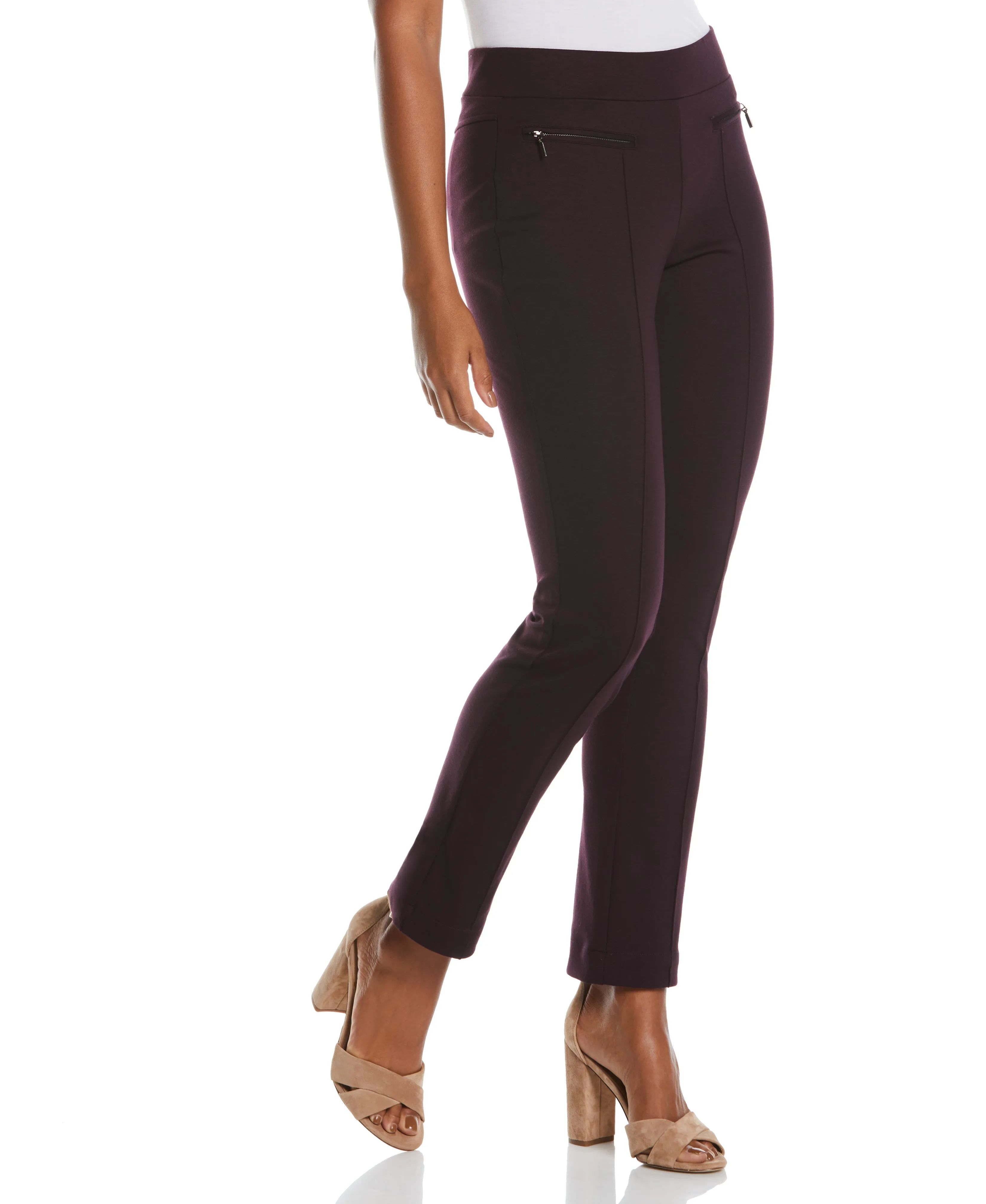 Ponte Knit Slim Leg Pant - Comfort Fit