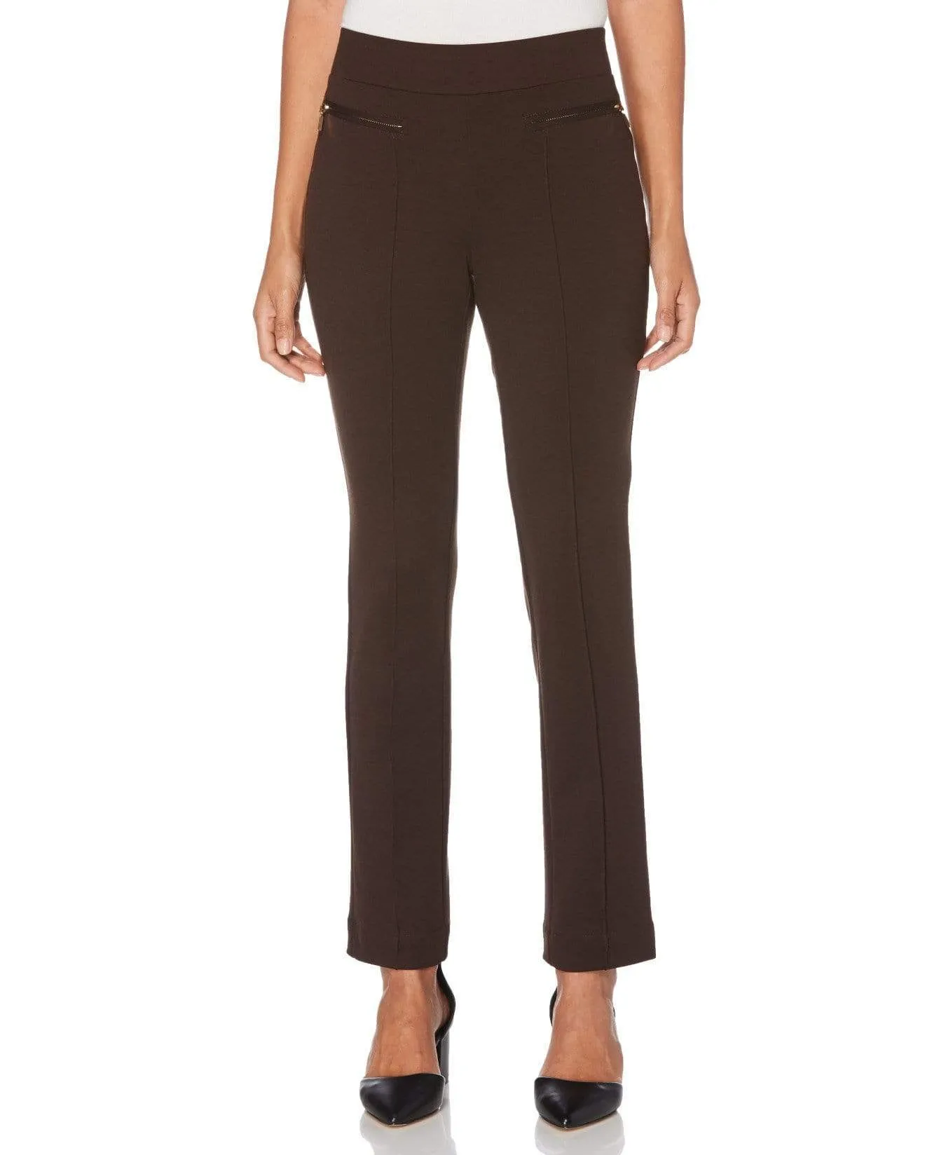 Ponte Knit Slim Leg Pant - Comfort Fit