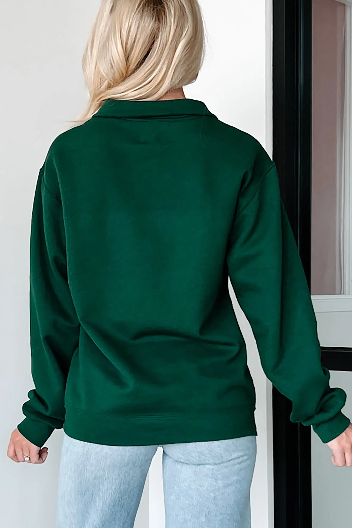 "Salem Country Club" Quarter-Zip Sweatshirt (Forest Green)