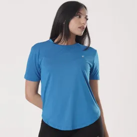 Tf-Premium Royal Blue Half Sleeve Women Mesh Tee